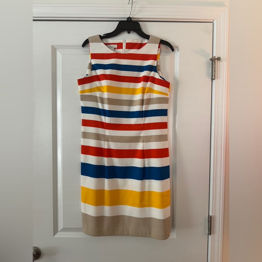 Kim Rogers Colorful Striped Midi Dress